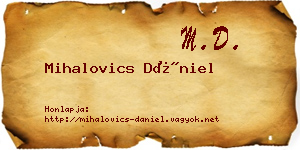 Mihalovics Dániel névjegykártya