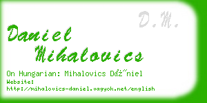 daniel mihalovics business card